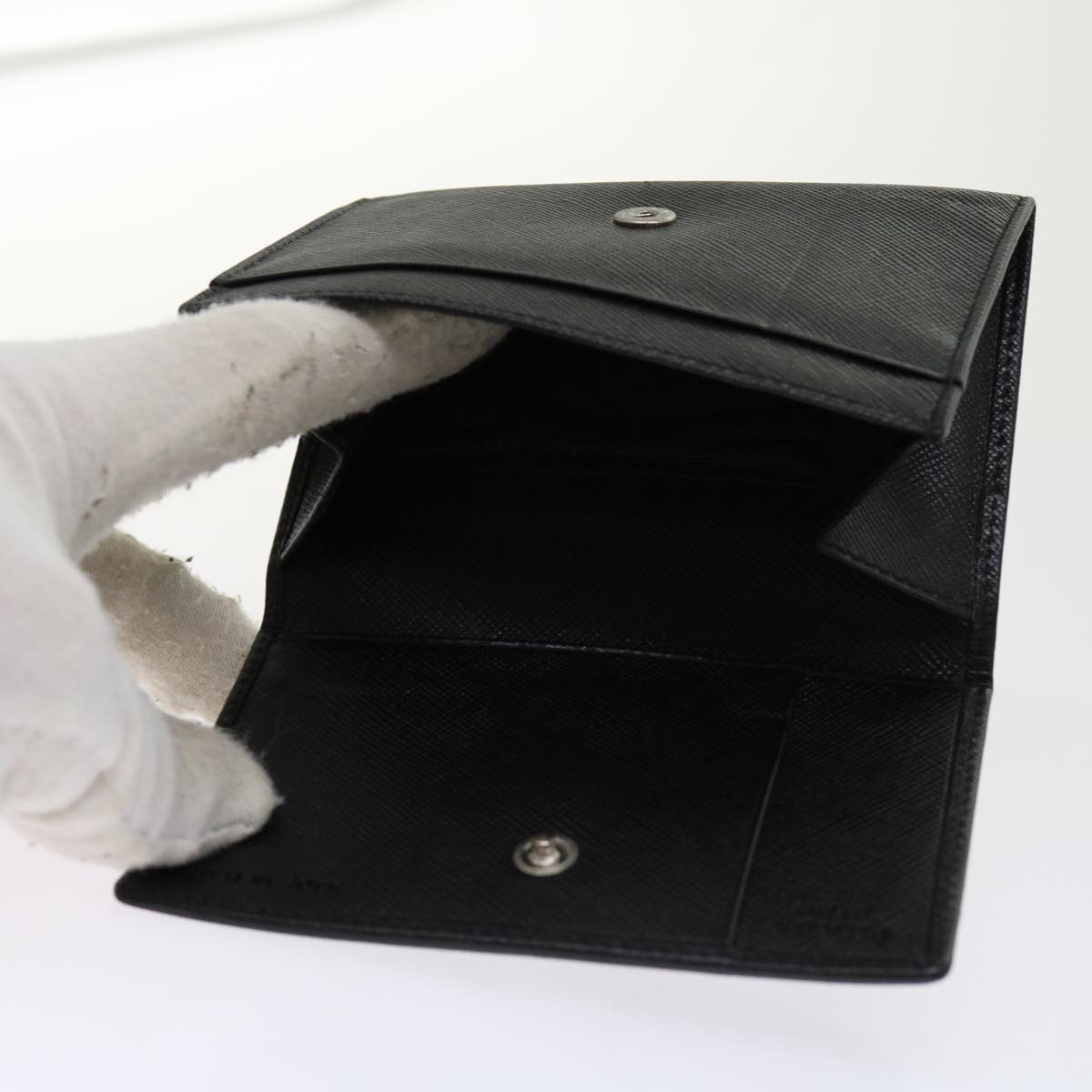PRADA Card Case Key Case Leather 2Set Black Auth bs10887
