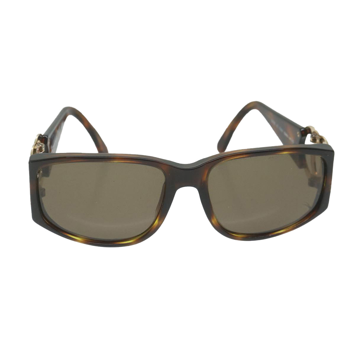 CHANEL Sunglasses Plastic Black CC Auth bs10896 - 0