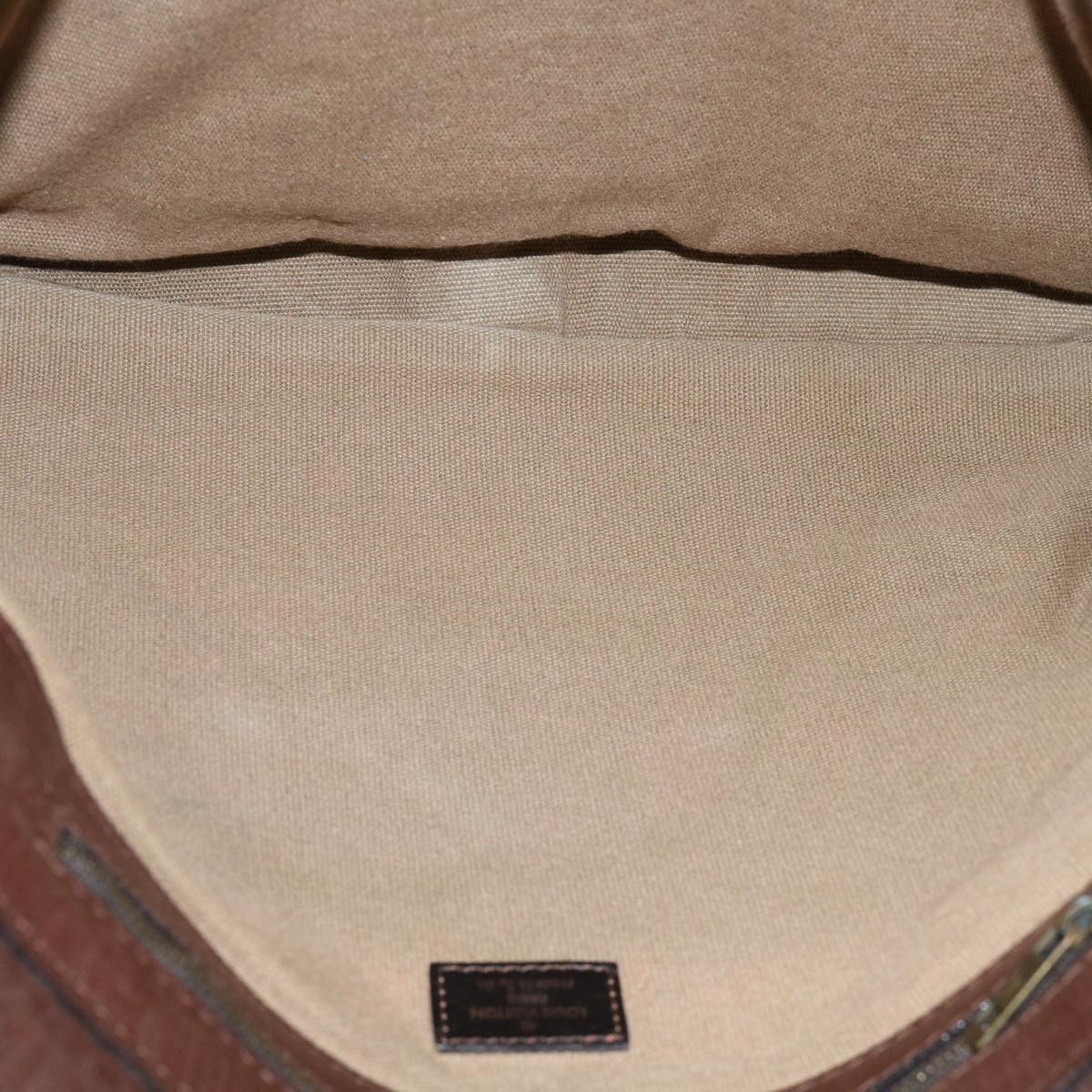 LOUIS VUITTON Utah Messenger Shoulder Bag Leather Brown M32625 LV Auth bs10902