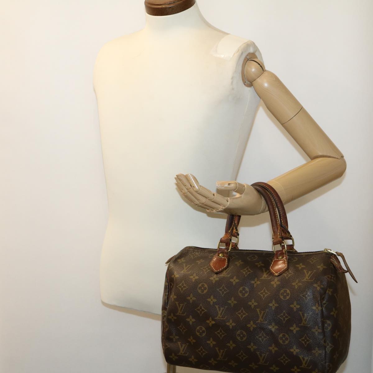 LOUIS VUITTON Monogram Speedy 30 Hand Bag M41526 LV Auth bs1091