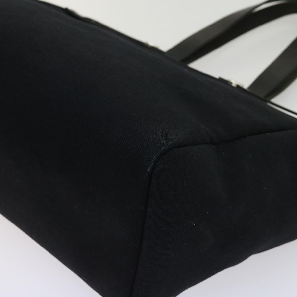 HERMES Herbag Cabas GM Tote Bag Canvas Black Auth bs10921