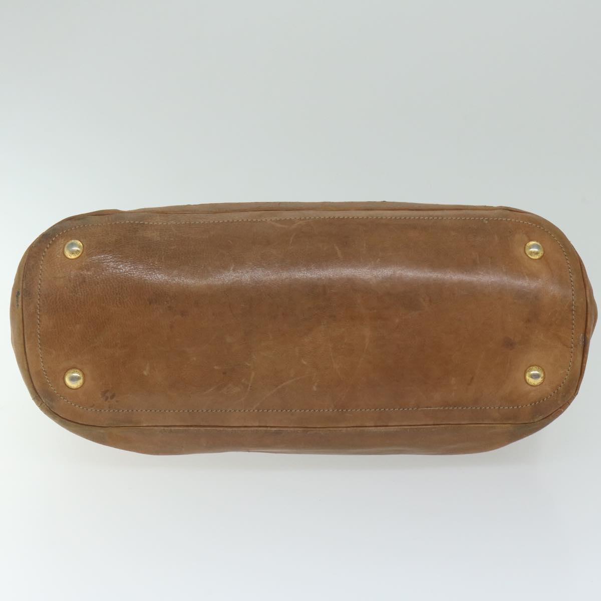 PRADA Hand Bag Leather 2way Brown Auth bs10941