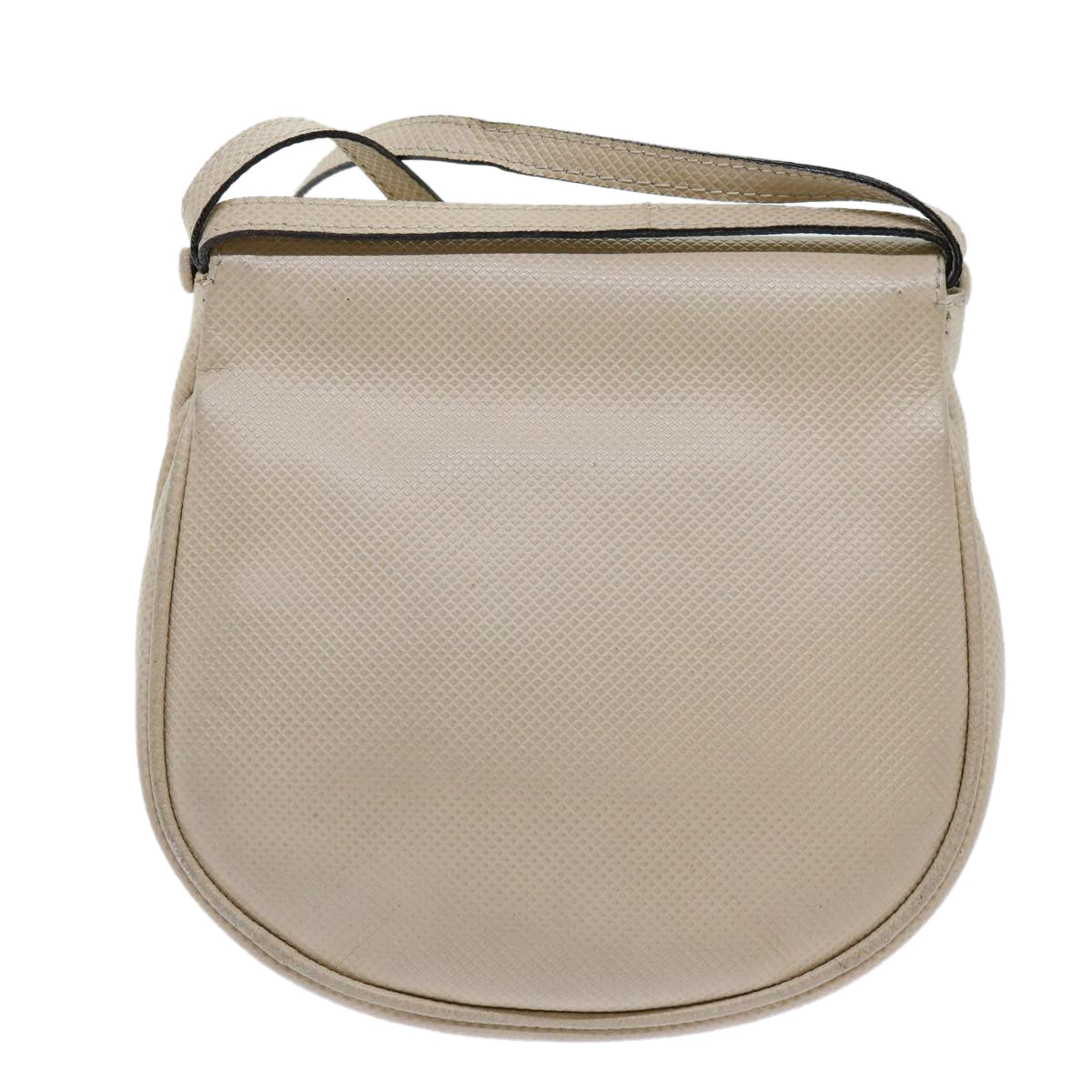 BOTTEGAVENETA Shoulder Bag Leather White Auth bs10944