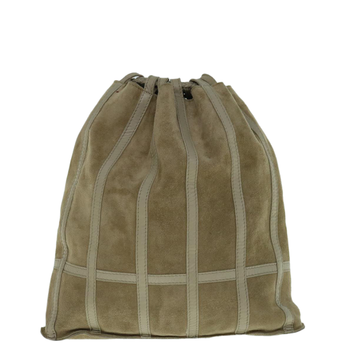 BOTTEGAVENETA Purse Shoulder Bag Suede Beige Auth bs10959 - 0