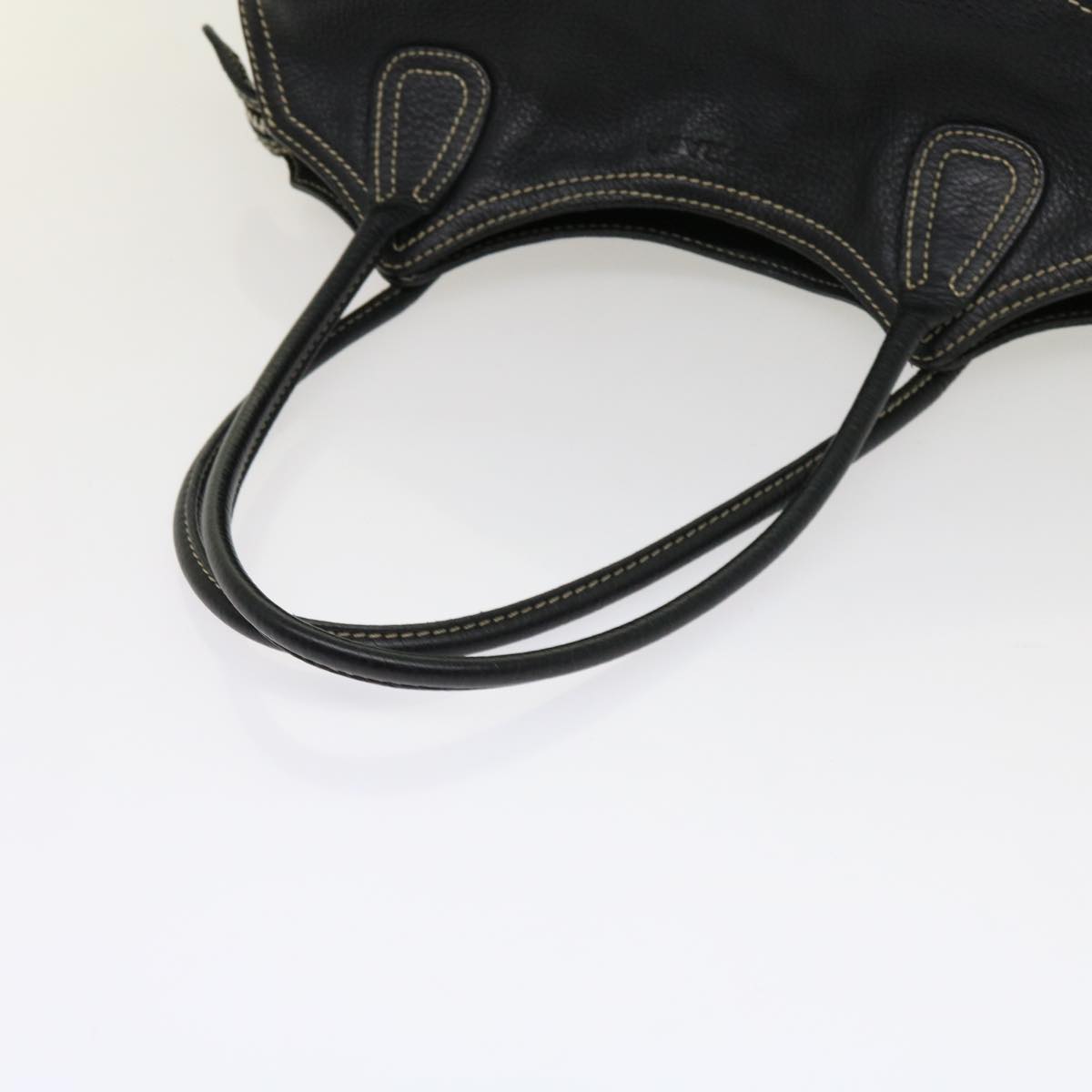 PRADA Shoulder Bag Leather Black Auth bs10964