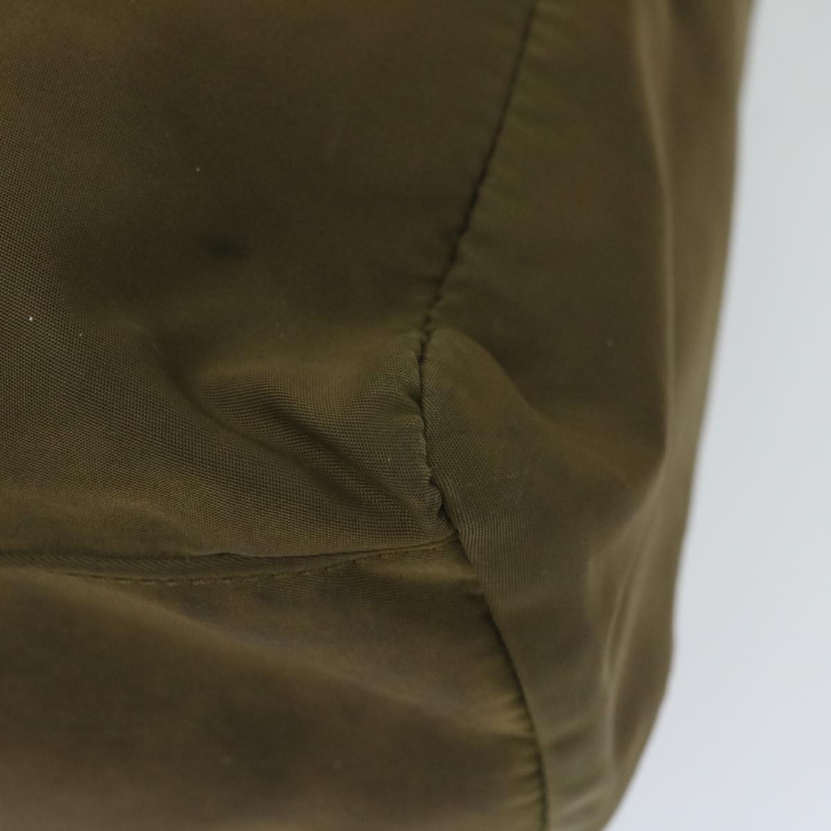 PRADA Shoulder Bag Nylon Khaki Auth bs10966
