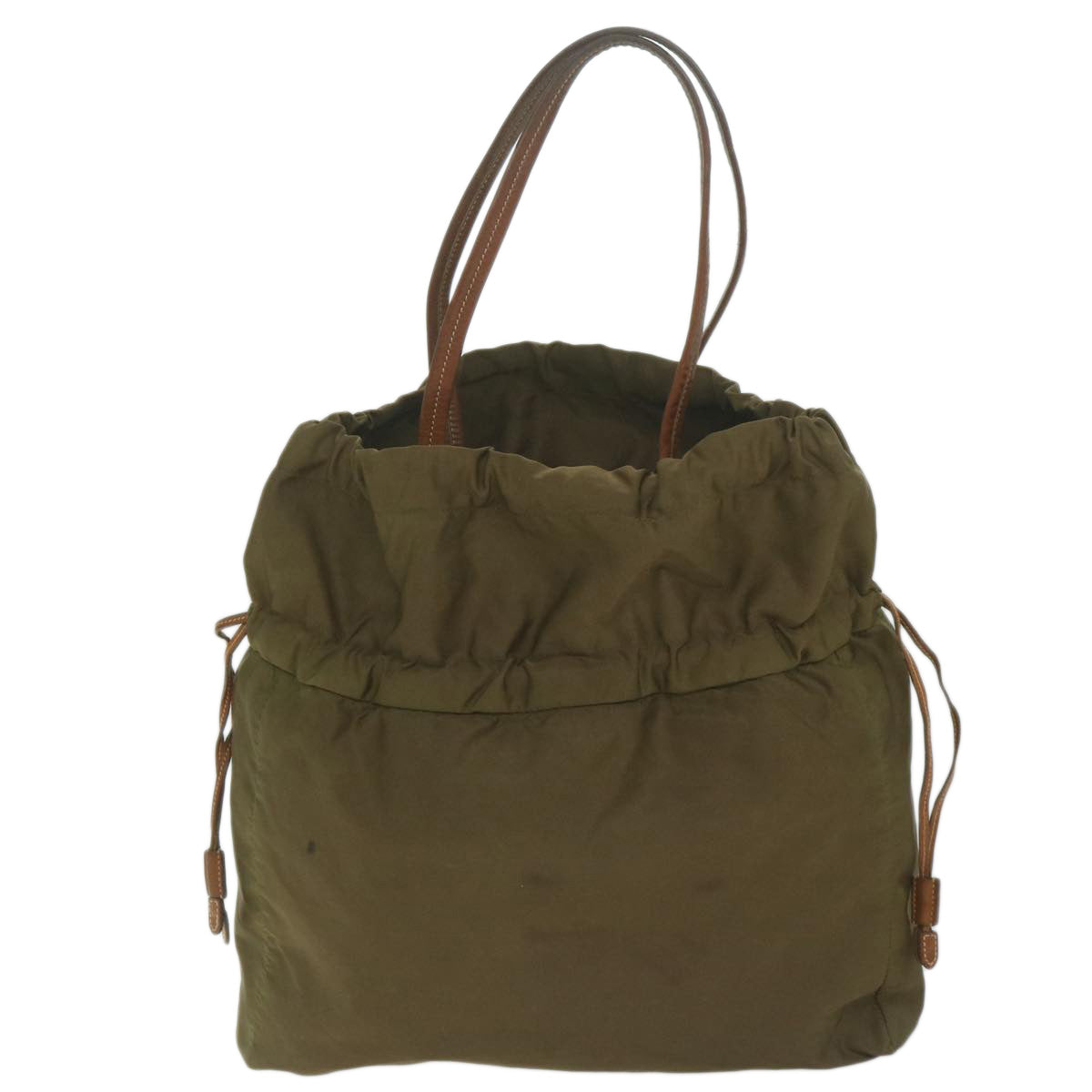 PRADA Shoulder Bag Nylon Khaki Auth bs10966 - 0