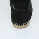CHANEL Pumps Shoes Velor 38 Black CC Auth bs10973-14