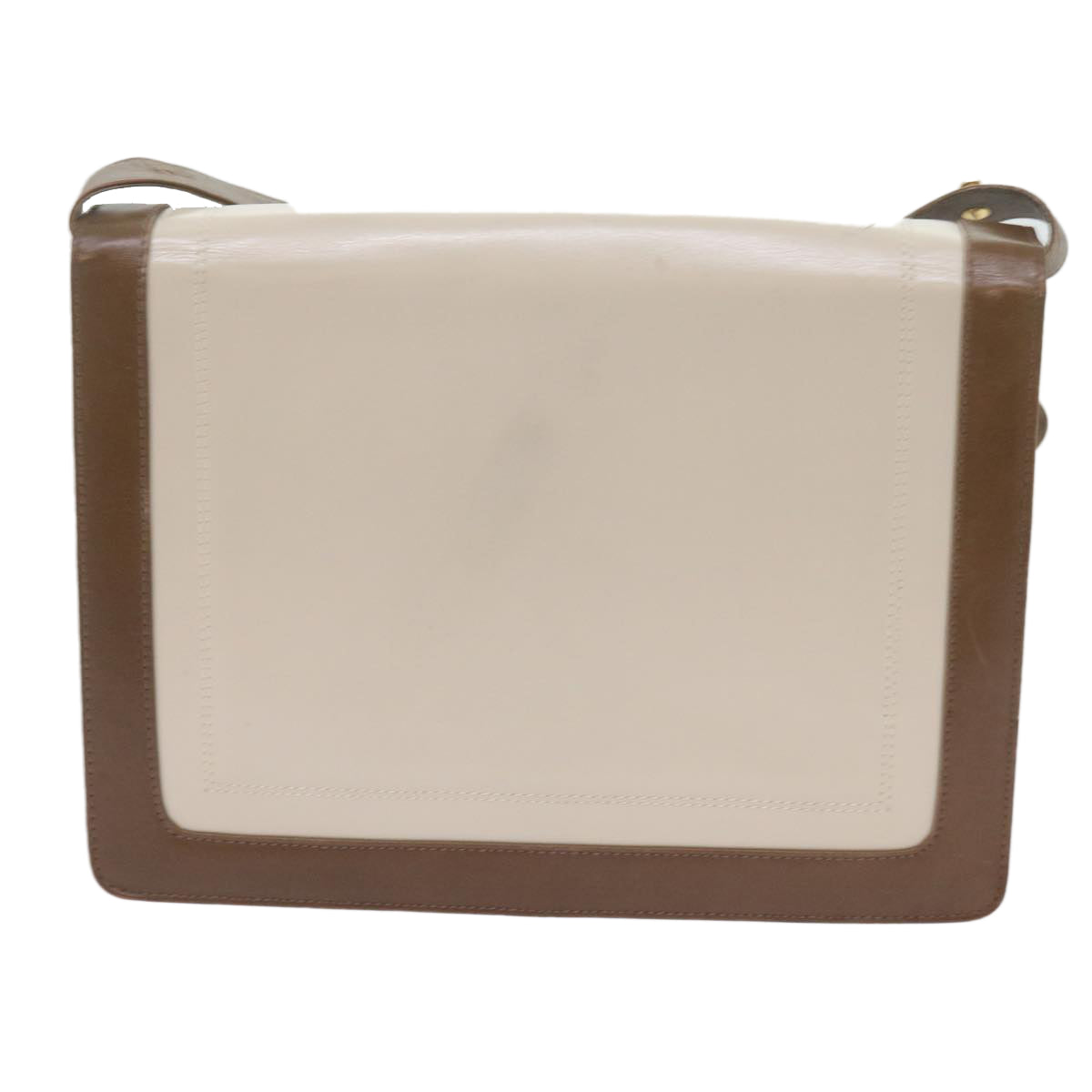 Salvatore Ferragamo Shoulder Bag Leather Brown Auth bs10993