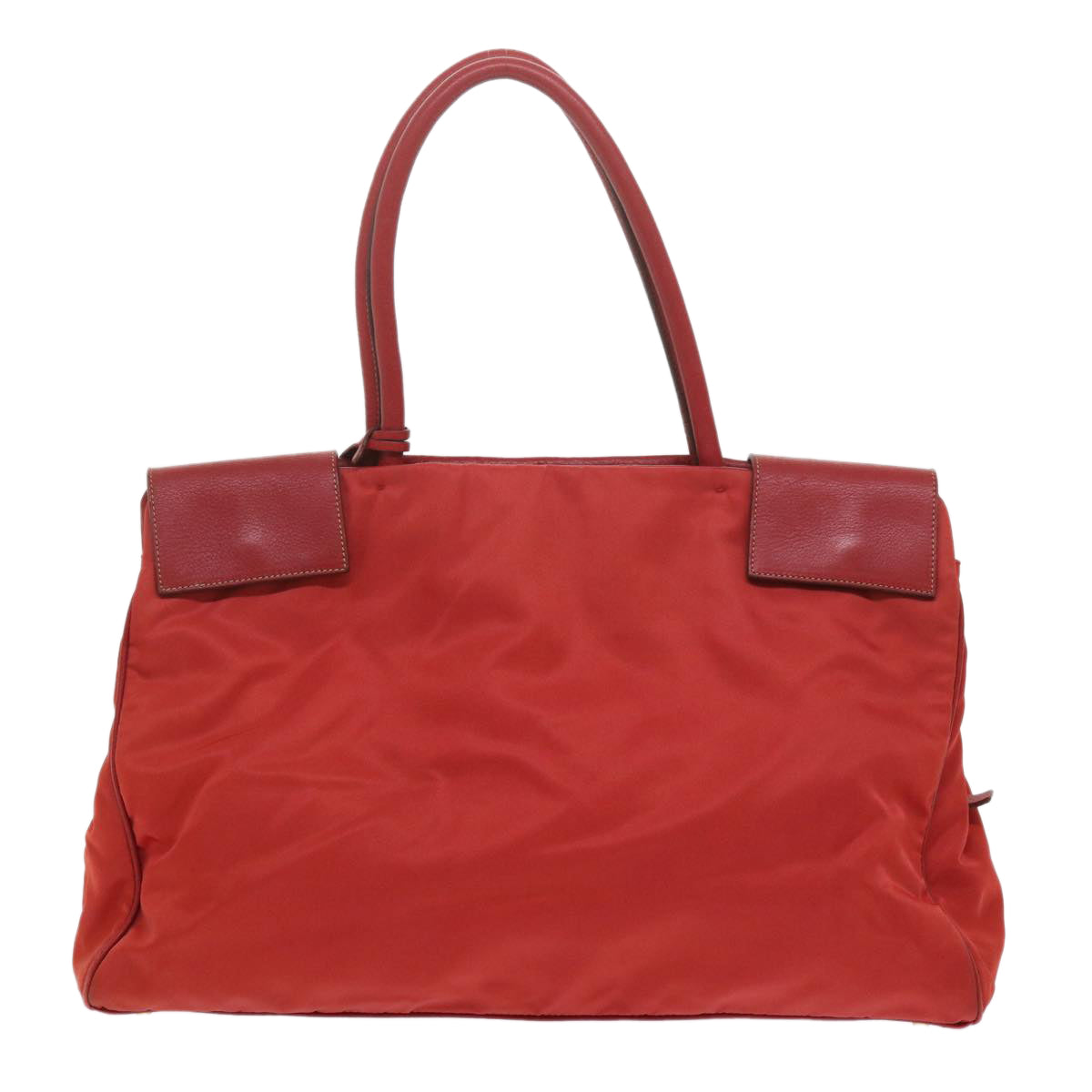 PRADA Hand Bag Nylon Red Auth bs11015