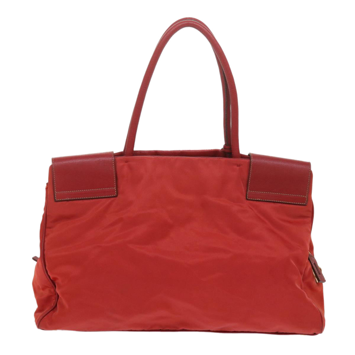 PRADA Hand Bag Nylon Red Auth bs11015