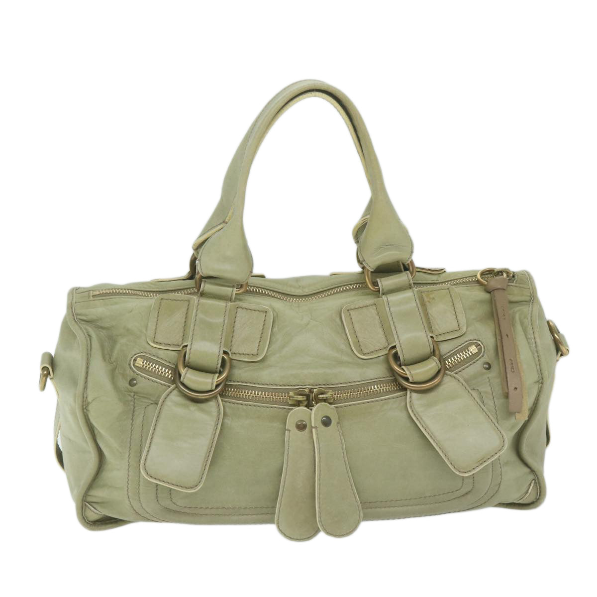 Chloe Hand Bag Leather Green Auth bs11020 - 0