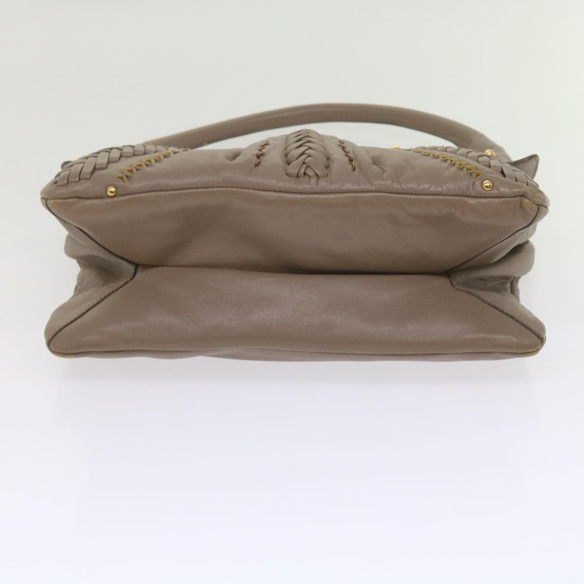 Salvatore Ferragamo Shoulder Bag Leather Brown Auth bs11025