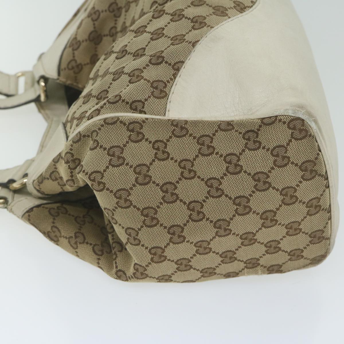 GUCCI GG Canvas Shoulder Bag Beige 223972 Auth bs11039