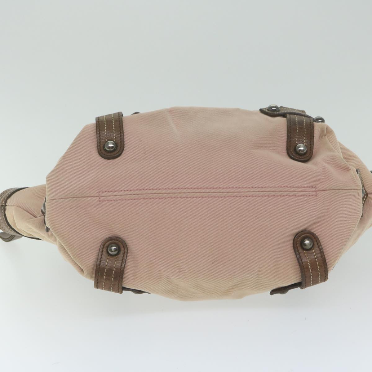 BURBERRY Blue Label Hand Bag Canvas Pink Auth bs11042