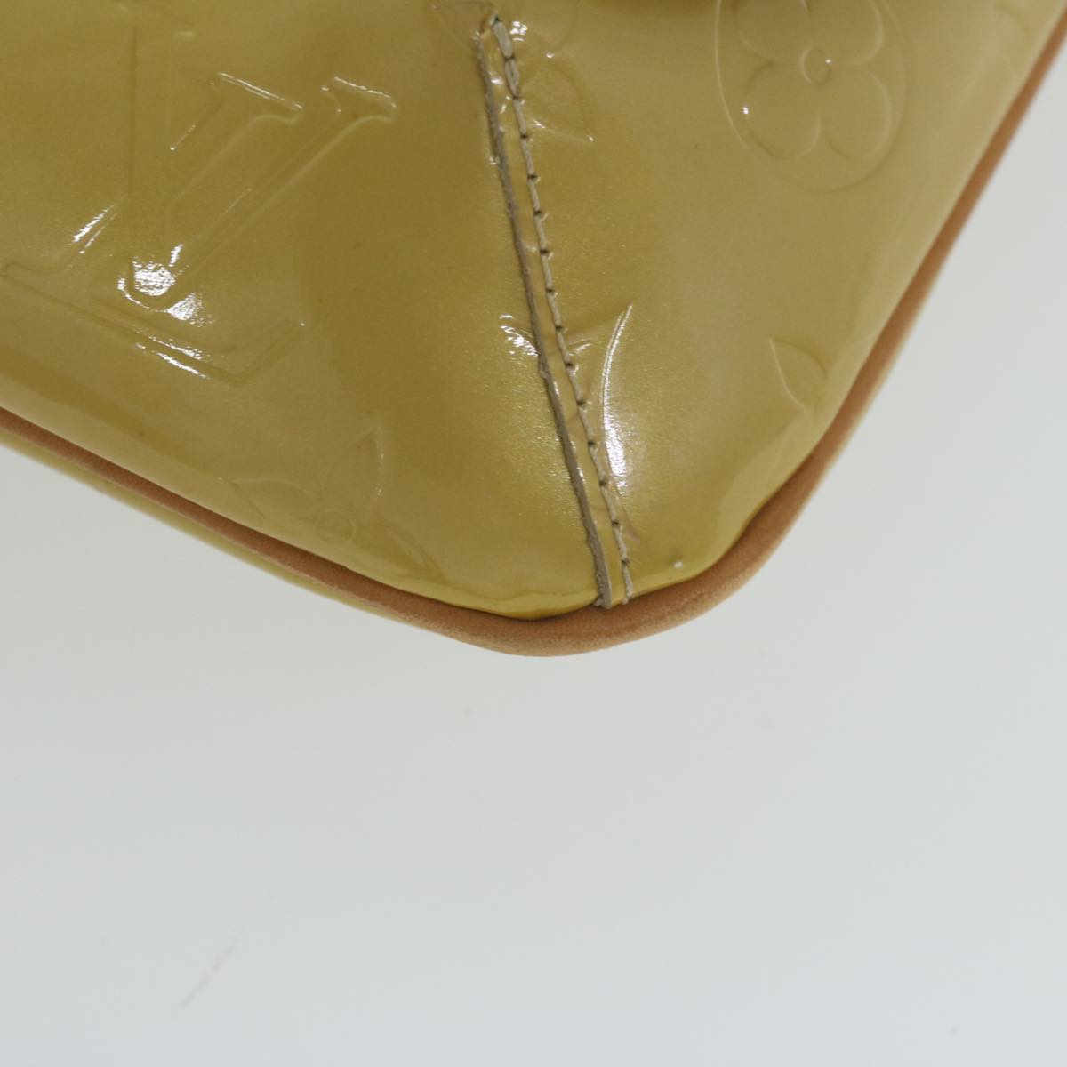LOUIS VUITTON Monogram Vernis Thompson Street Bag Beige M91301 LV Auth bs11055