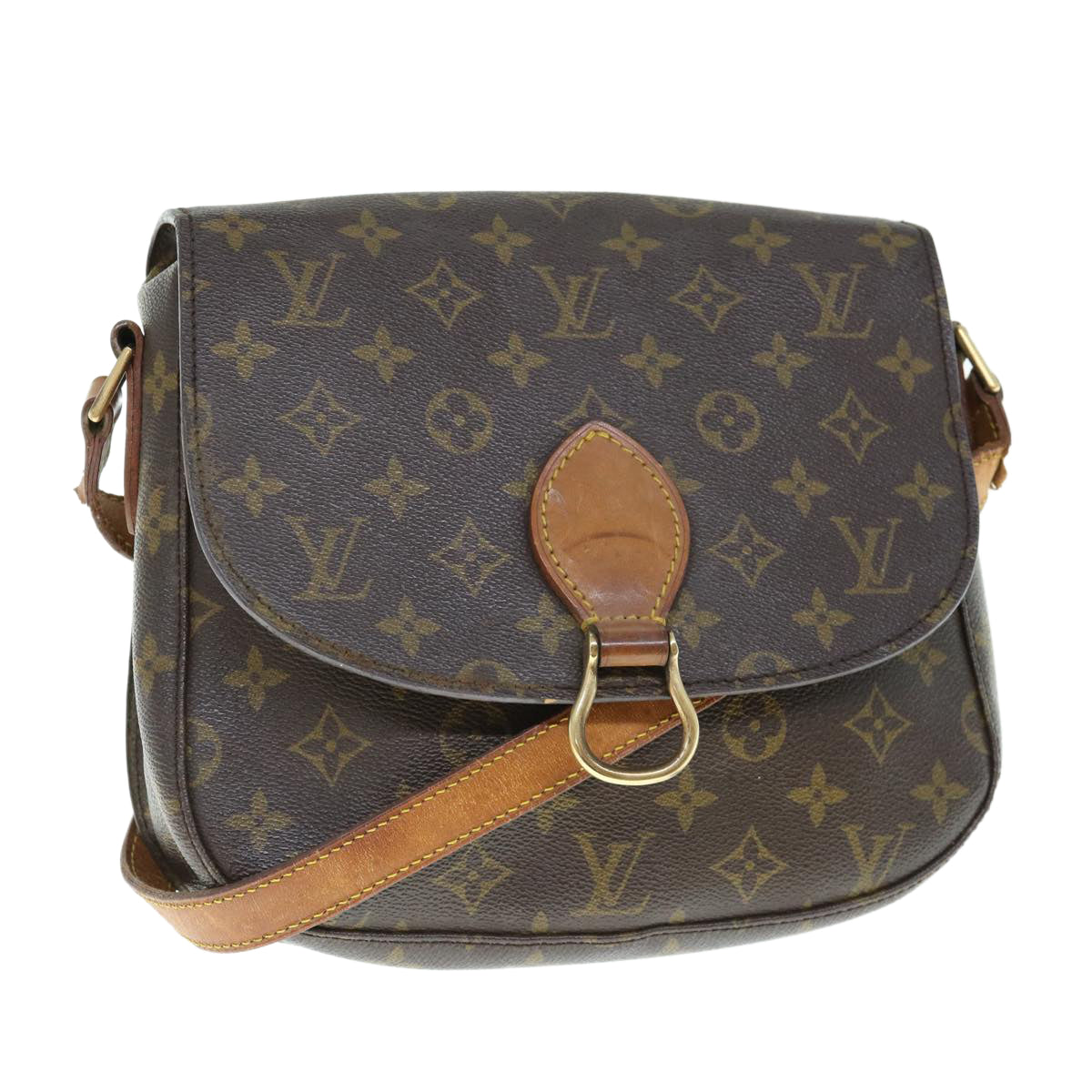 LOUIS VUITTON Monogram Saint Cloud GM Shoulder Bag Vintage M51242 Auth bs11059