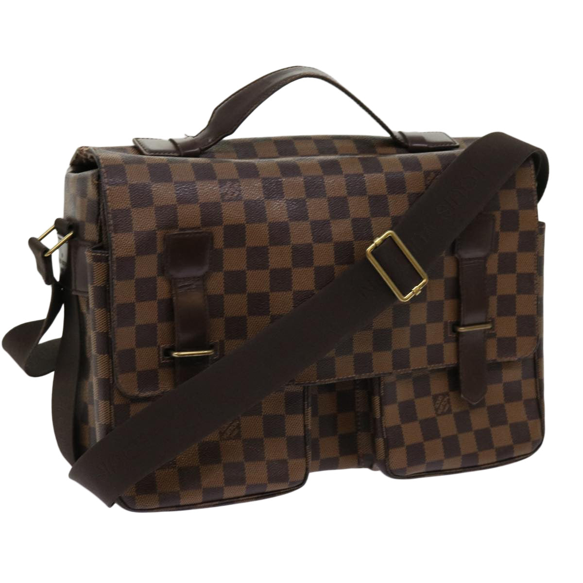 LOUIS VUITTON Damier Ebene Broadway Shoulder Bag N42270 LV Auth bs11070