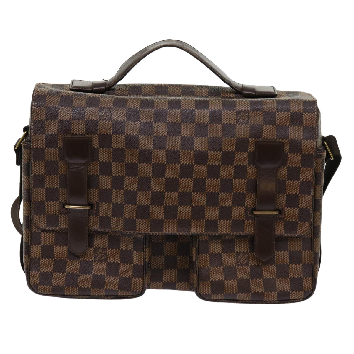 LOUIS VUITTON Damier Ebene Broadway Shoulder Bag N42270 LV Auth bs11070