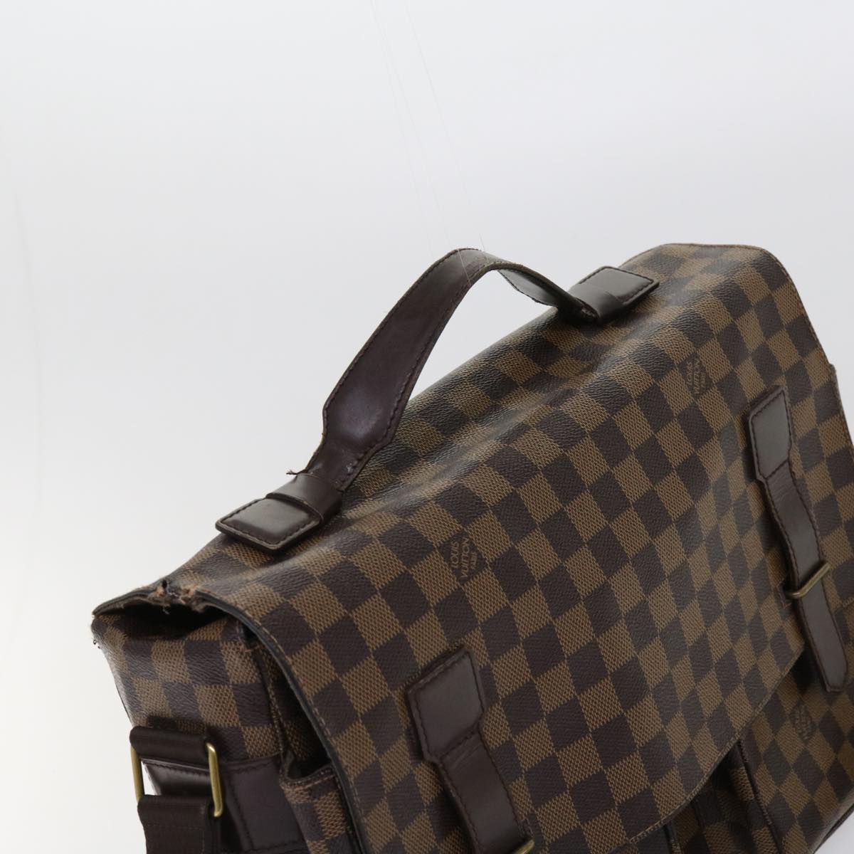 LOUIS VUITTON Damier Ebene Broadway Shoulder Bag N42270 LV Auth bs11070