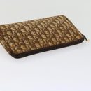 Christian Dior Trotter Canvas Pouch 2Set Brown Beige Auth bs11092-6