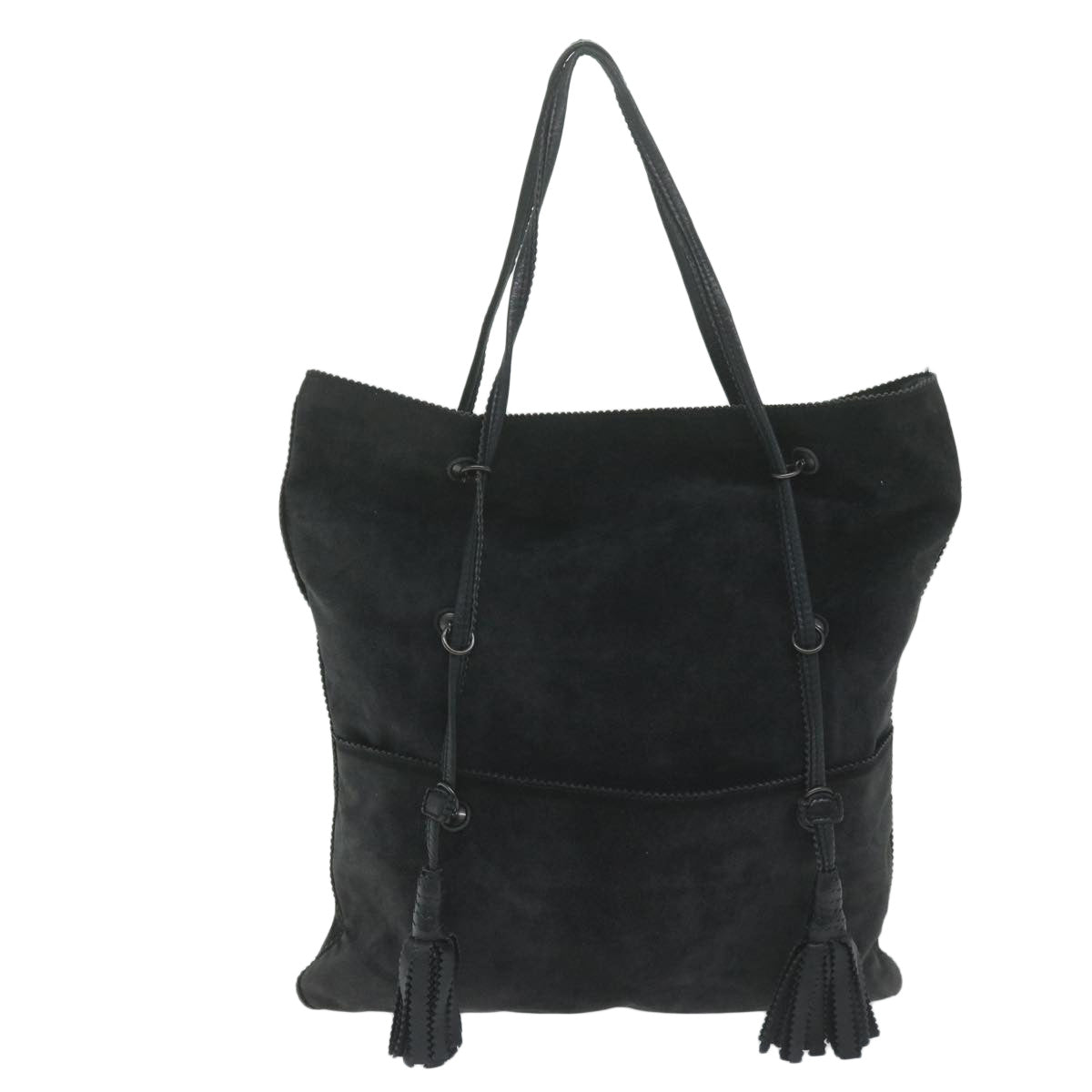 BOTTEGAVENETA Shoulder Bag Suede Black Auth bs11126