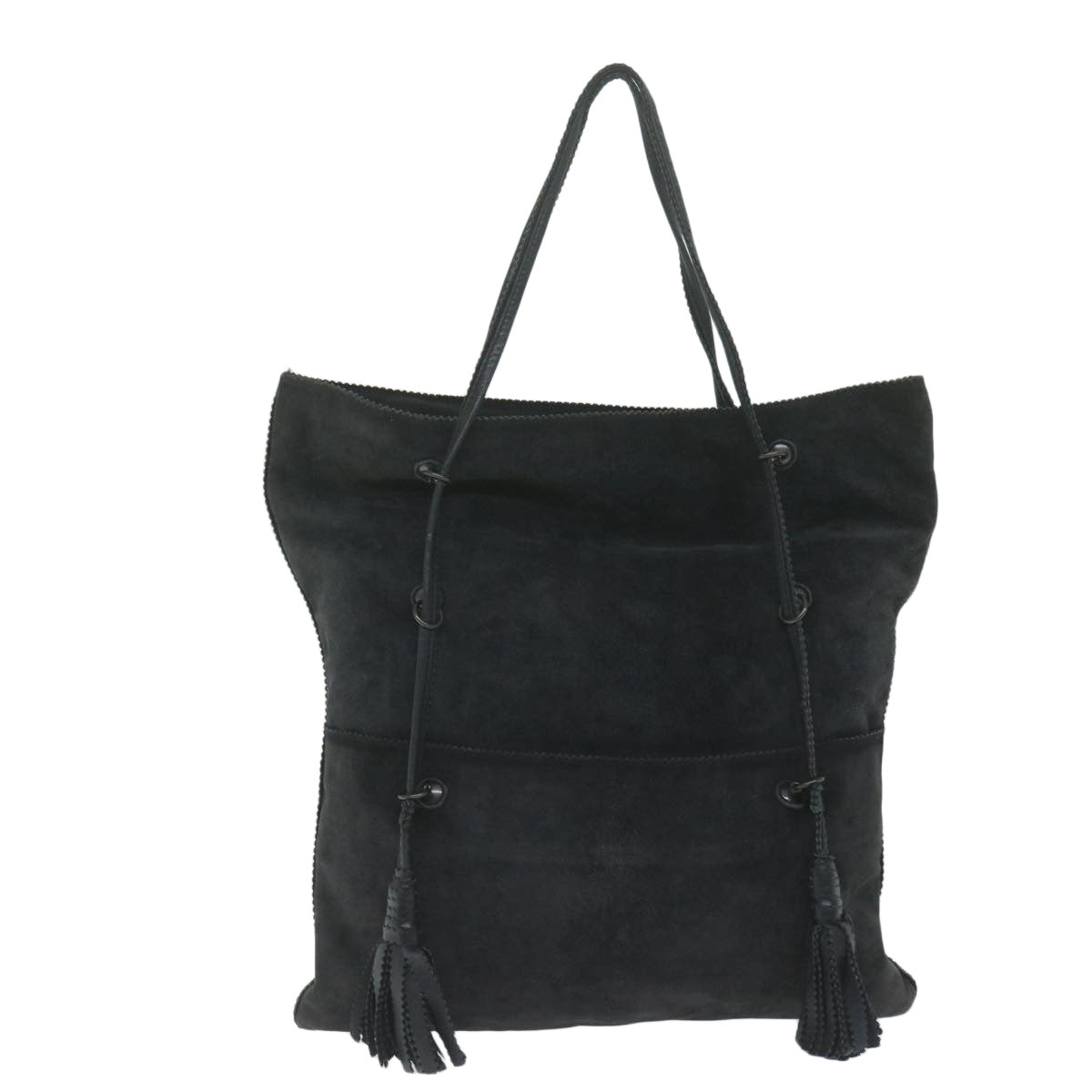 BOTTEGAVENETA Shoulder Bag Suede Black Auth bs11126 - 0
