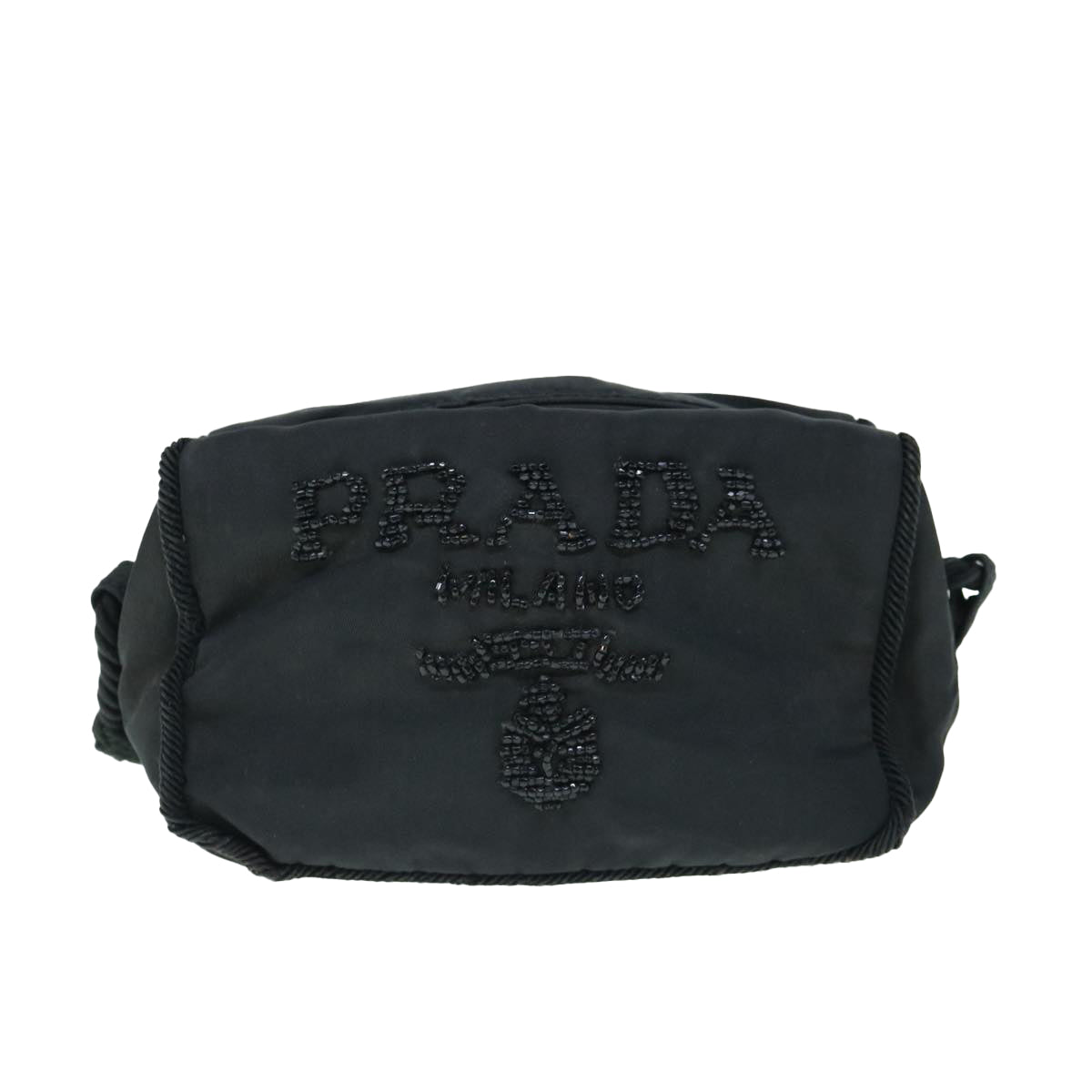 PRADA Shoulder Bag Nylon Black Auth bs11129