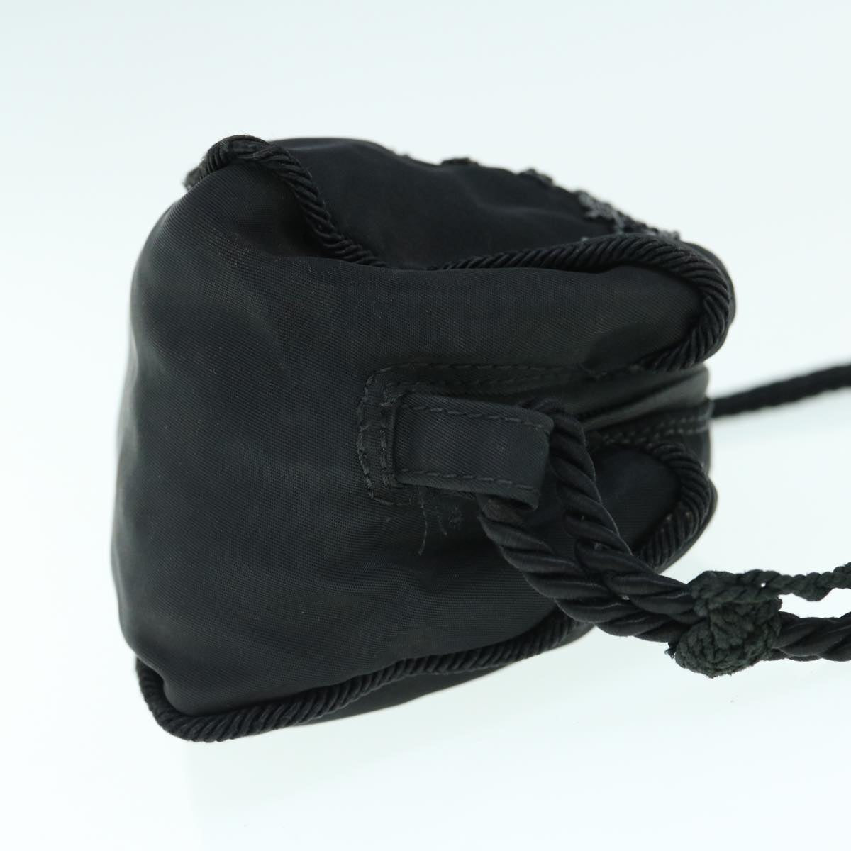 PRADA Shoulder Bag Nylon Black Auth bs11129