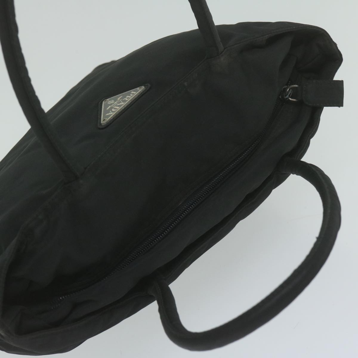 PRADA Hand Bag Nylon Black Auth bs11136