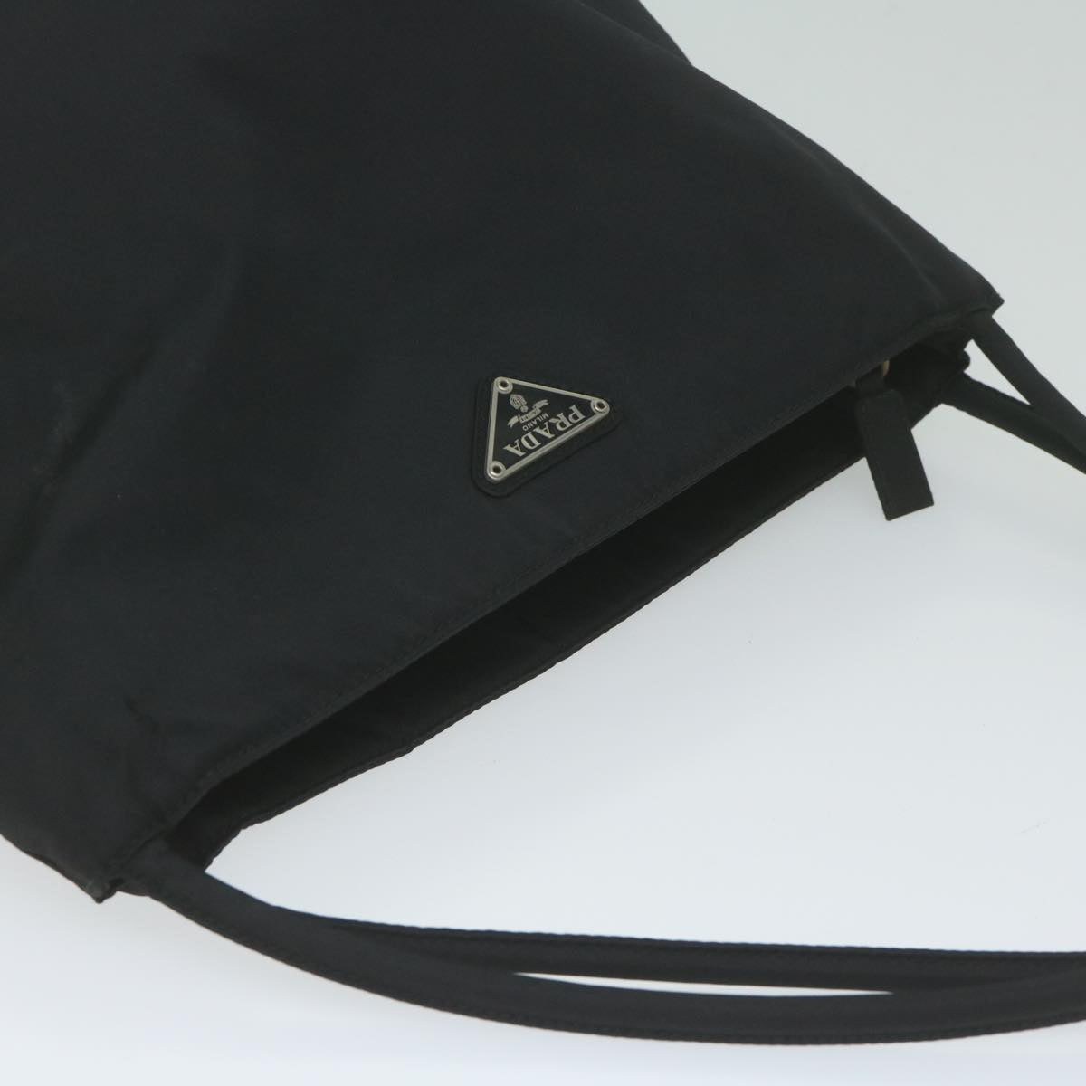 PRADA Shoulder Bag Nylon Black Auth bs11159