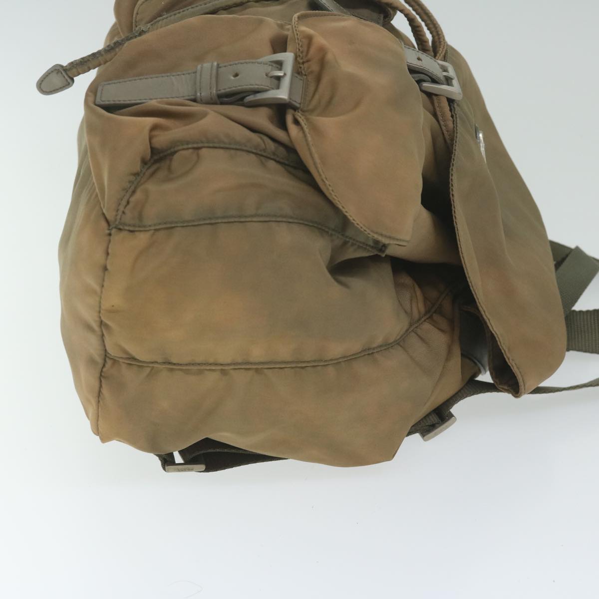 PRADA Backpack Nylon Khaki Auth bs11160