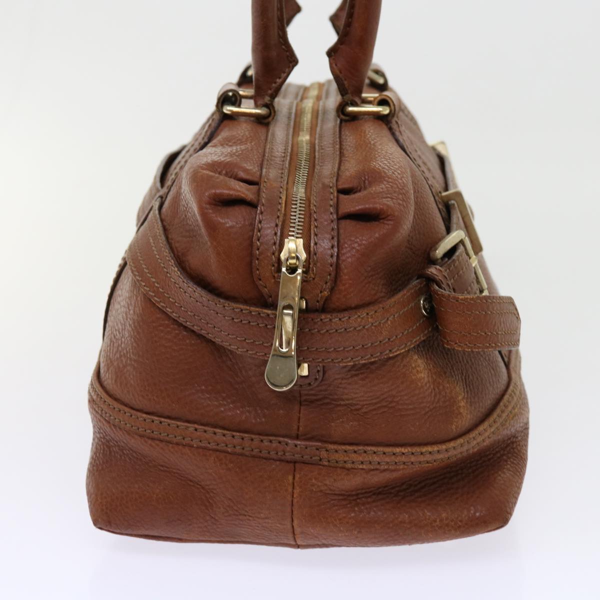 BURBERRY Shoulder Bag Leather Brown Auth bs11191