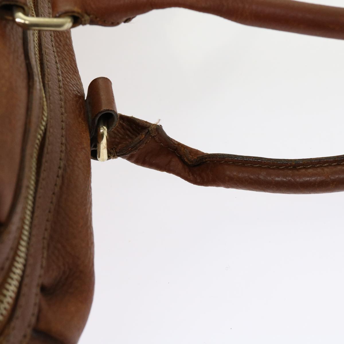 BURBERRY Shoulder Bag Leather Brown Auth bs11191