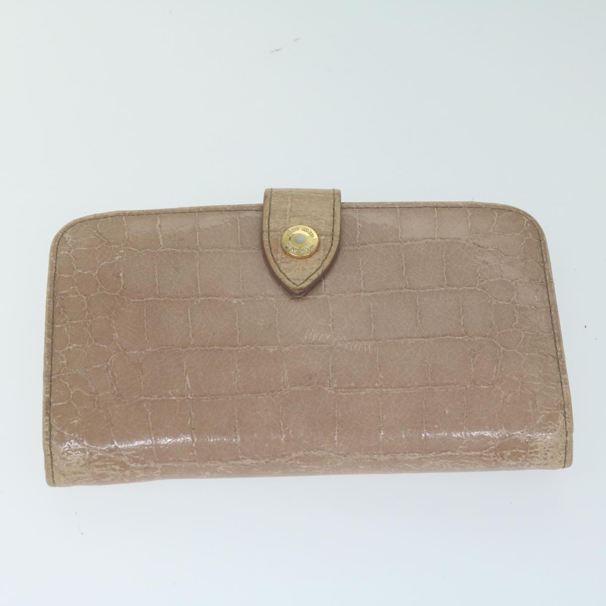 Miu Miu Wallet Leather 6Set Pink Yellow gray Auth bs11210