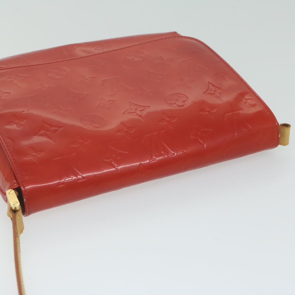 LOUIS VUITTON Monogram Vernis Thompson Street Bag Red M91094 LV Auth bs11240