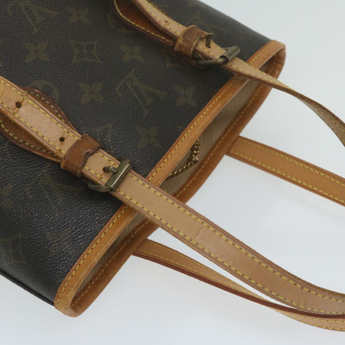 LOUIS VUITTON Monogram Bucket PM Shoulder Bag M42238 LV Auth bs11244