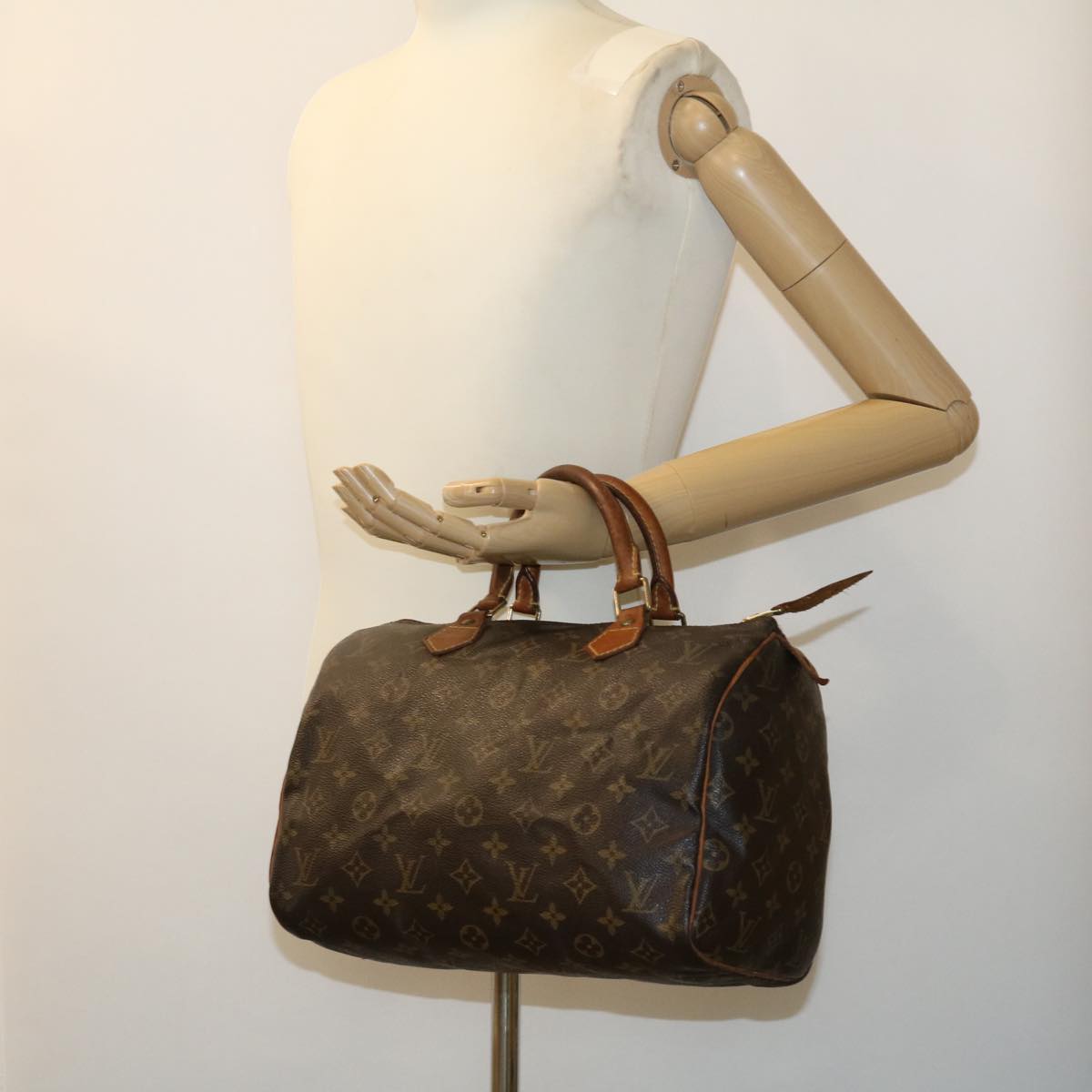 LOUIS VUITTON Monogram Speedy 30 Hand Bag M41526 LV Auth bs1131