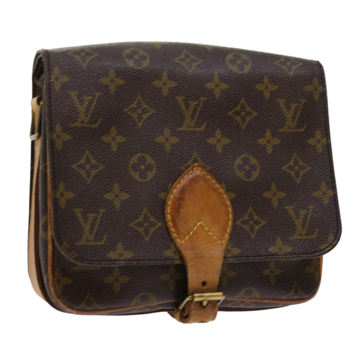 LOUIS VUITTON Monogram Cartouchiere MM Shoulder Bag M51253 LV Auth bs11340