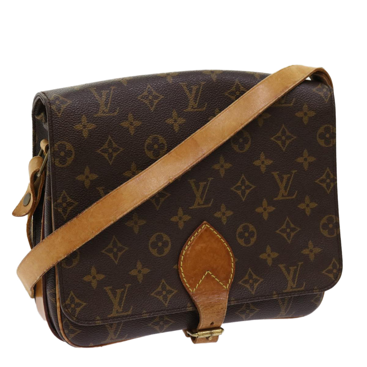 LOUIS VUITTON Monogram Cartouchiere GM Shoulder Bag M51252 LV Auth bs11361