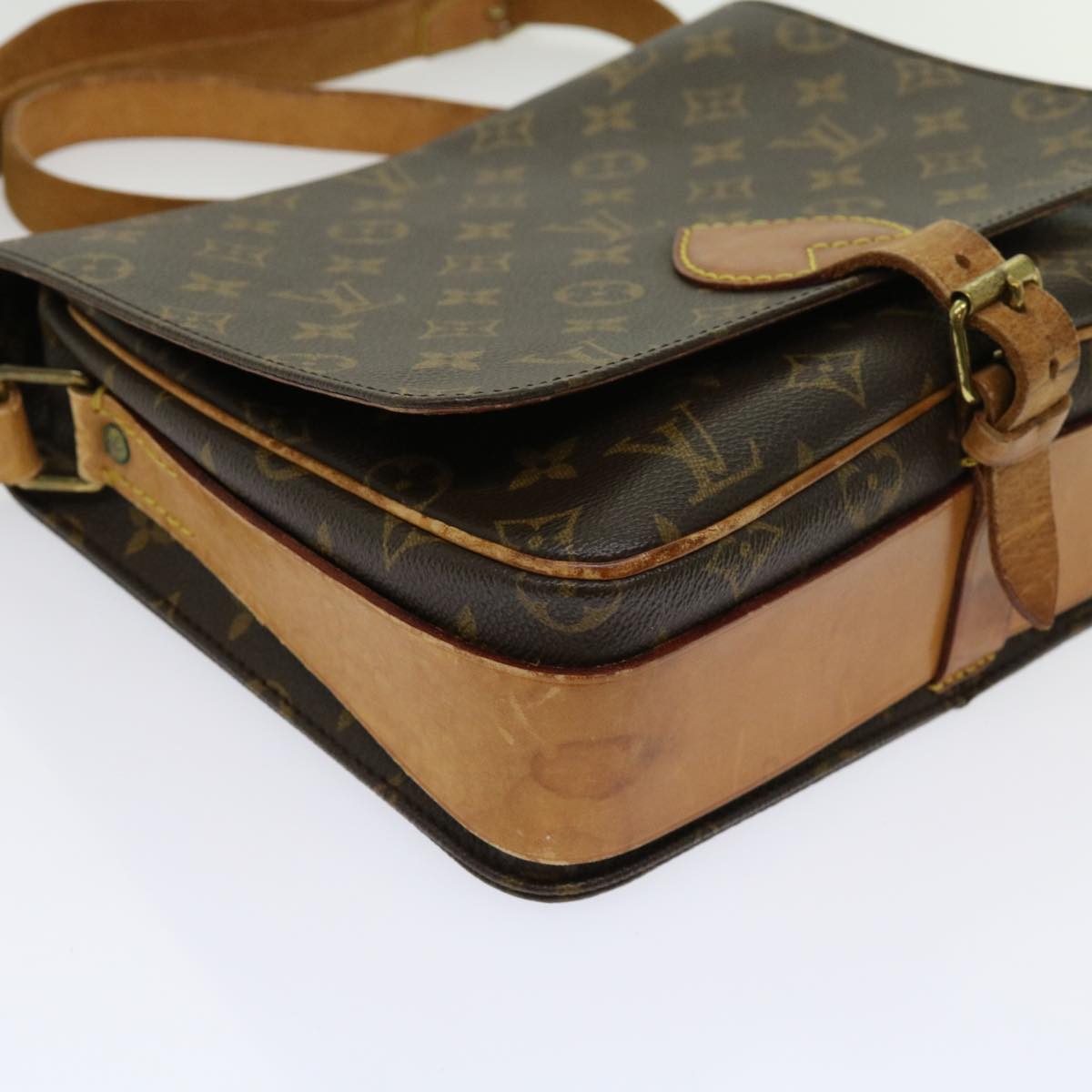 LOUIS VUITTON Monogram Cartouchiere GM Shoulder Bag M51252 LV Auth bs11361