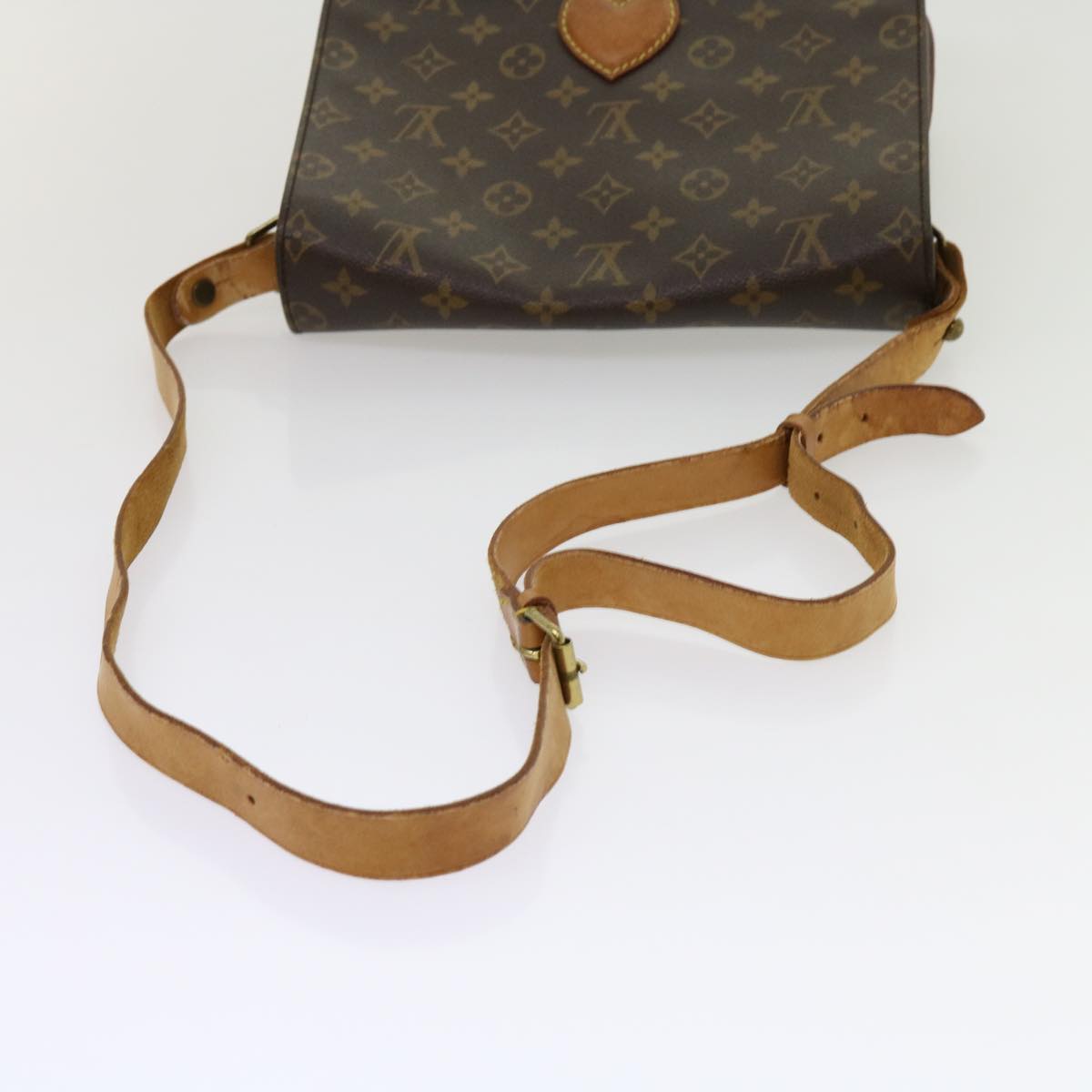 LOUIS VUITTON Monogram Cartouchiere GM Shoulder Bag M51252 LV Auth bs11361