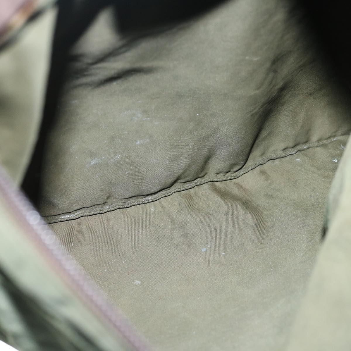 PRADA Shoulder Bag Nylon Khaki Auth bs11372