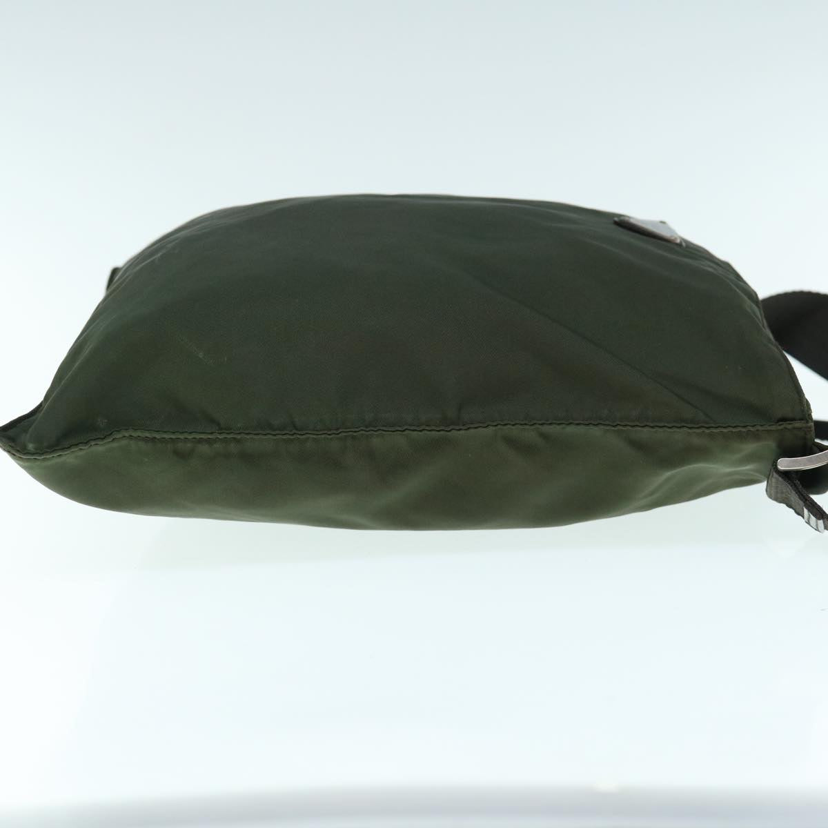 PRADA Shoulder Bag Nylon Khaki Auth bs11372