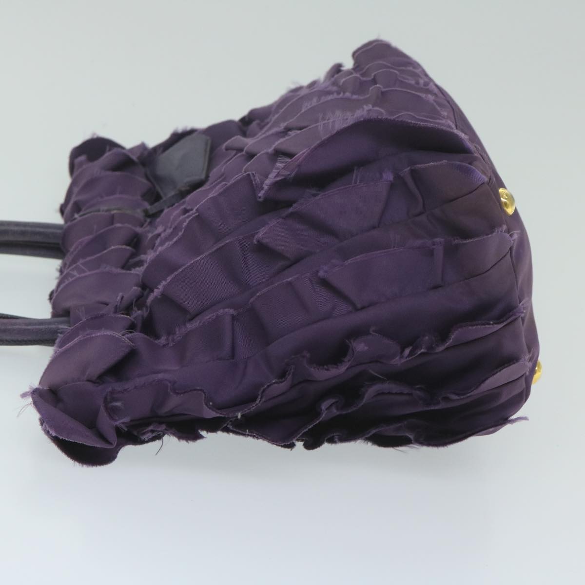 PRADA Hand Bag Nylon Purple Auth bs11378