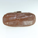 BVLGARI Hand Bag Leather Brown Auth bs11381-5