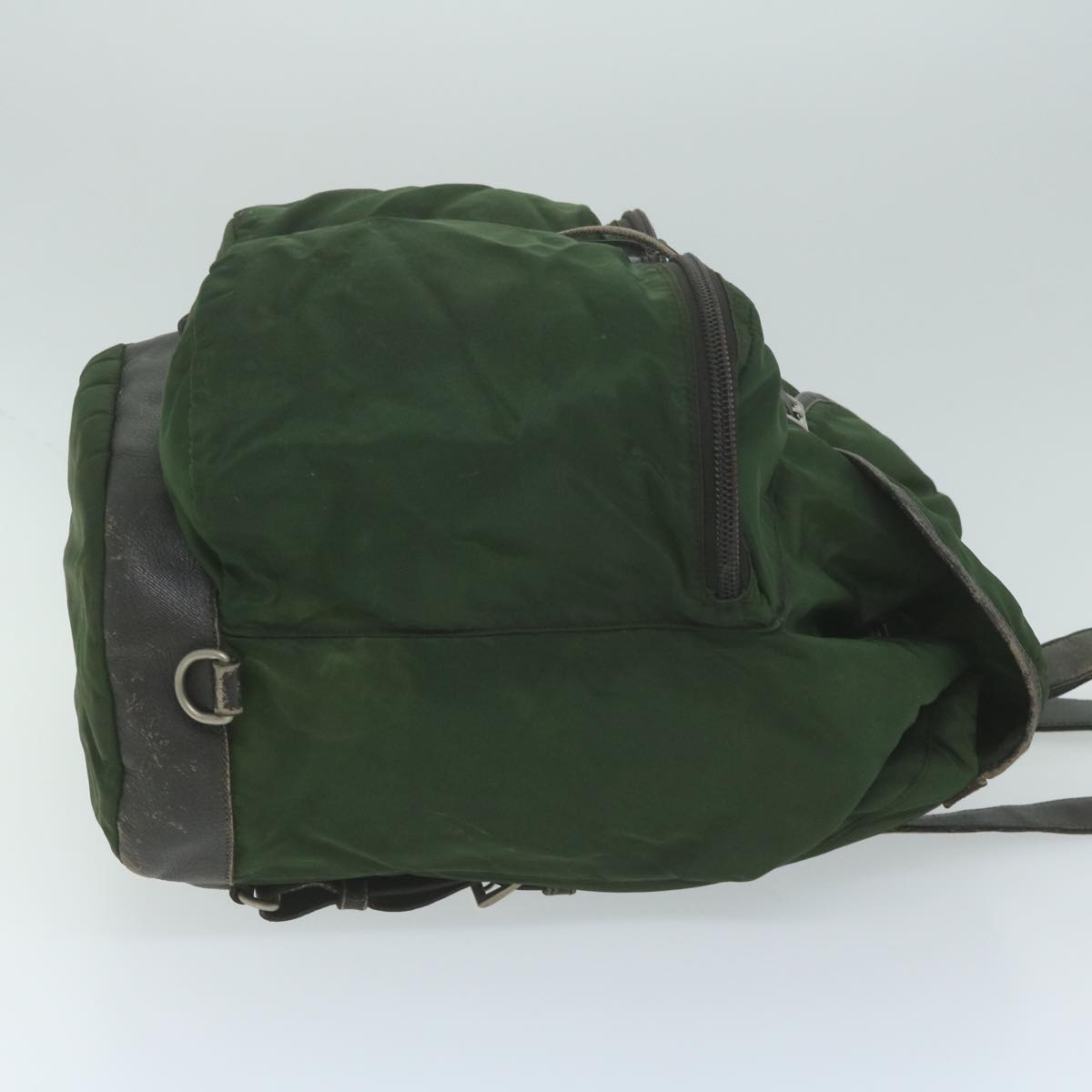 PRADA Backpack Nylon Green Auth bs11393