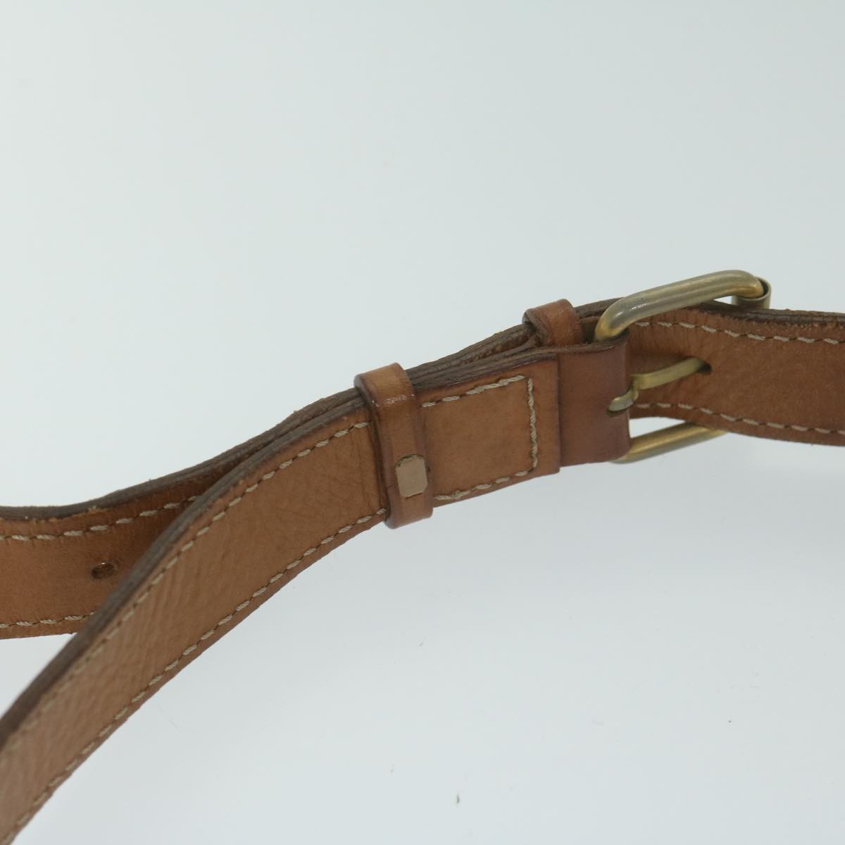 CELINE Macadam Canvas Shoulder Bag PVC Leather Brown Auth bs11412