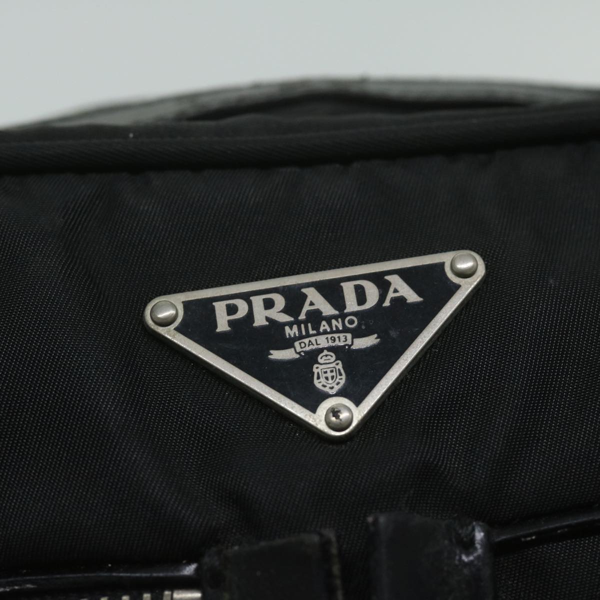 PRADA Shoulder Bag Nylon Black Auth bs11415