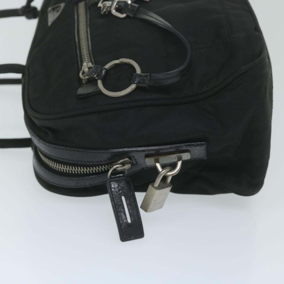 PRADA Shoulder Bag Nylon Black Auth bs11415